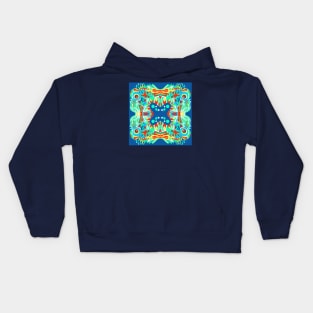 monster dogu mecha robot in ecopop pattern Kids Hoodie